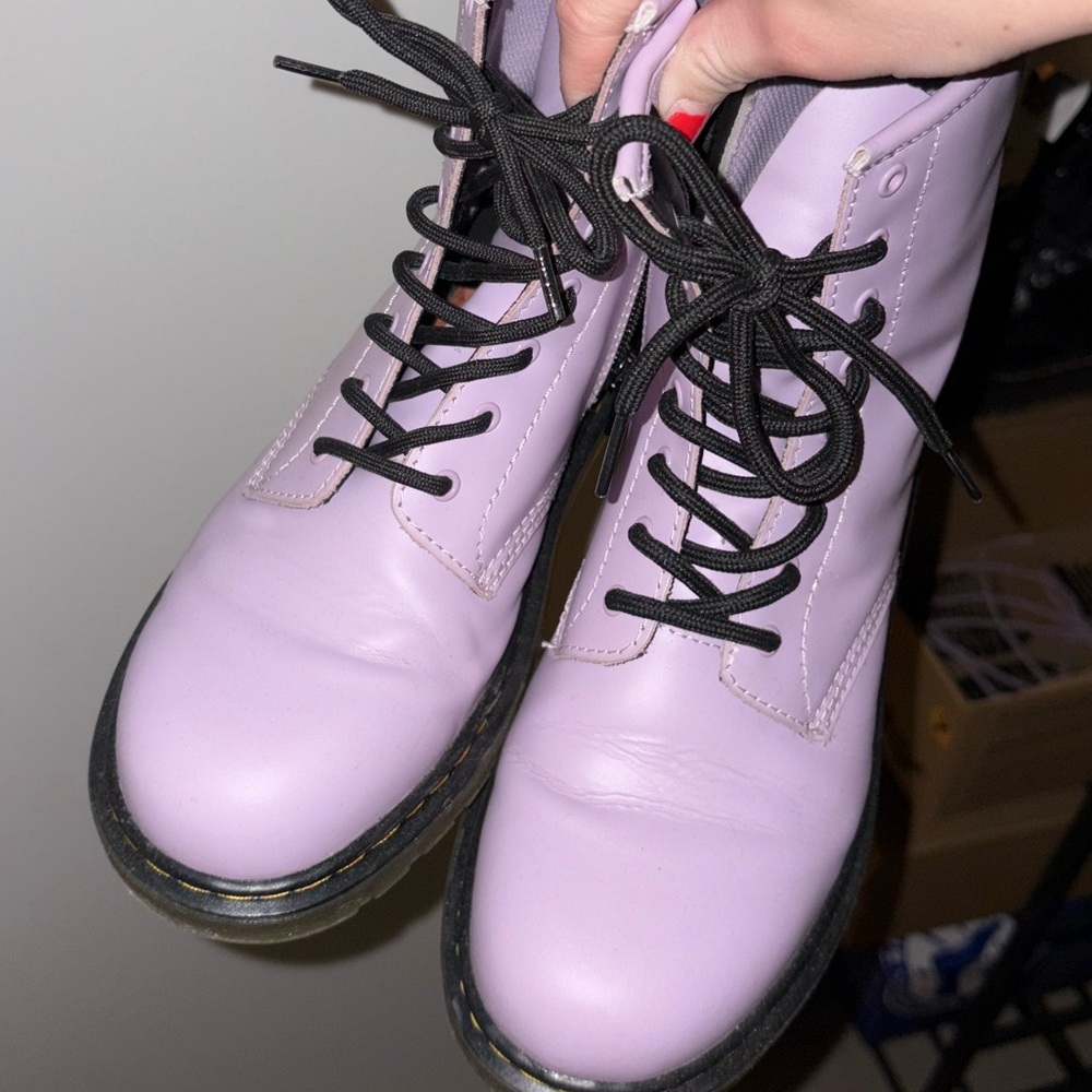 purple doc marten boots - Picture 2 of 3